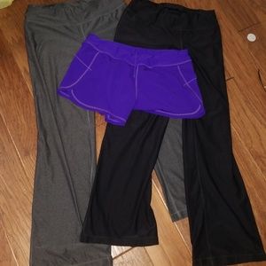 Xersion size large workout shorts and panta